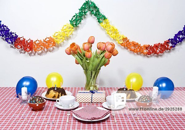 Ein Tischset für eine Party