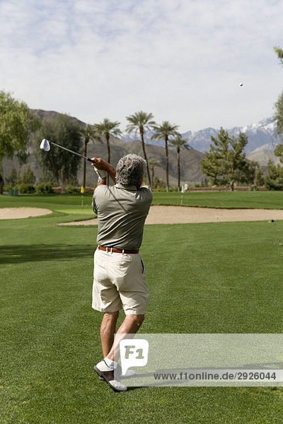 Rückansicht eines Golfspielers  Palm Springs  Kalifornien  USA