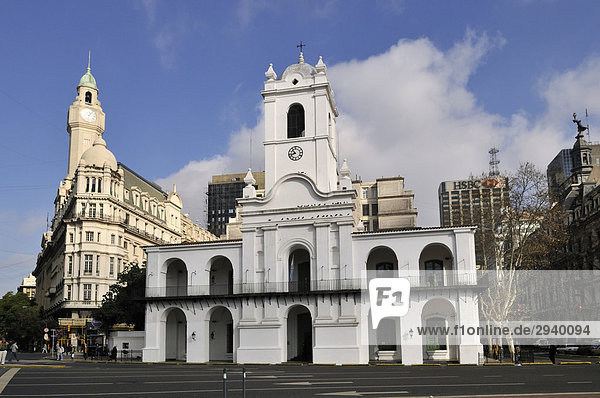 Koloniales Gebäude  El Cabildo  Plaza de Mayo  Buenos Aires  Argentinien  Südamerika