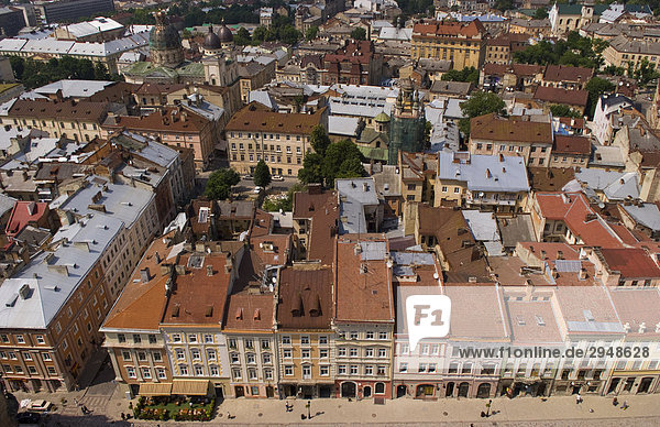 Luftbild von Gebäuden  Lviv  Ukraine