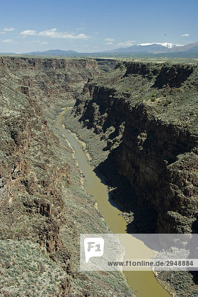 Rio Grande Schlucht von der Brücke  Taos  New Mexico