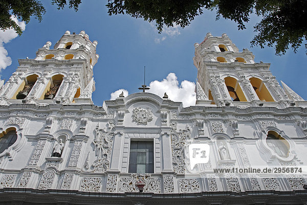 The Cathedral Iglesia de Domingo in Puebla Mexico