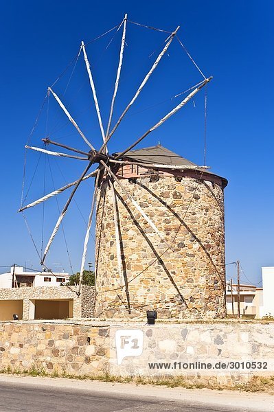 Historical windmill in Antimachia  Cos  Greece