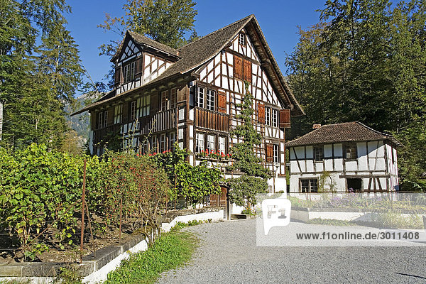 Wine grower's house from Richterswil  1780  Open-Air-Museum Ballenberg  Brienz  Switzerland  Europe