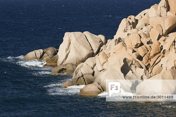 Rock formation at Capo Testa  Sardinia  Italy