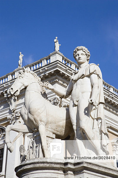 Italy,  Rome,  Palazzo Nuovo,  Statue in foreground