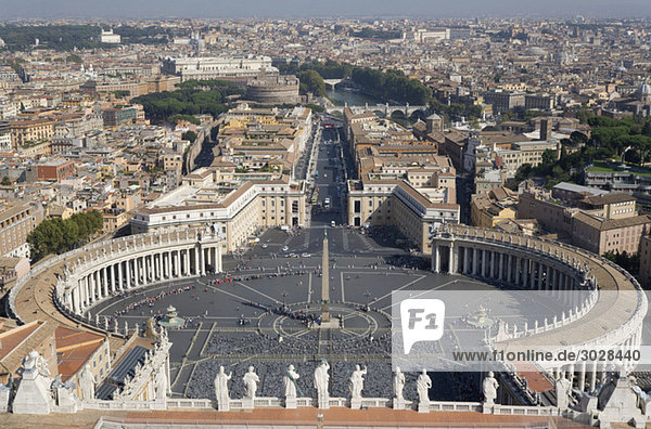 Italien,  Rom,  Vatikanstadt,  Petersplatz von der Peterskirche aus gesehen