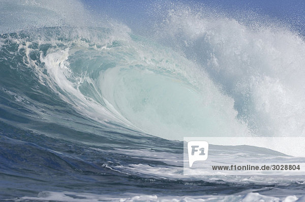 USA  Hawaii  Oahu  Große Welle  Nahaufnahme