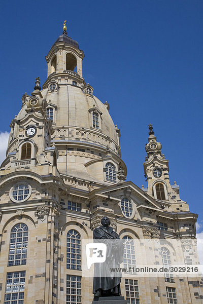 Deutschland,  Dresden,  Deutschland,  Dresden,  Frauenkirche und Martin-Luther-Statue
