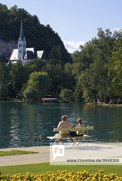 Slovenia  Gorenjska Region  Lake Bled  Church of the Assumption