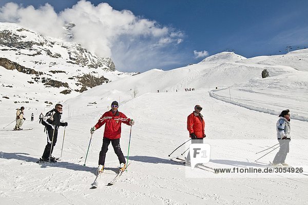 Italy  Aosta Valley  Cervinia  cross-country skiing