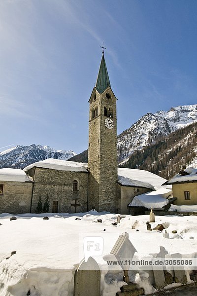 Italien  Aostatal  Gressoney-Saint-Jean  Kirche