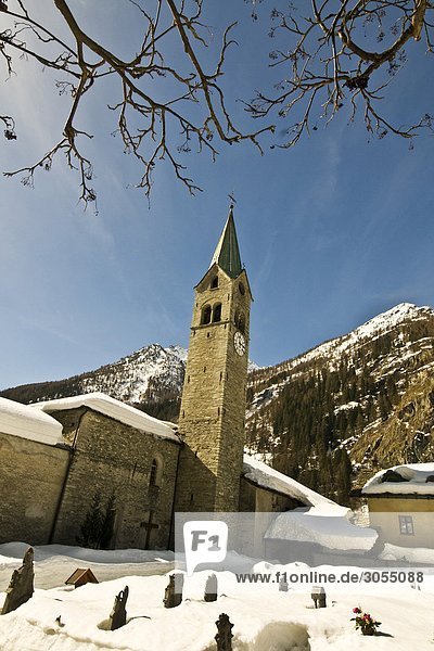 Italien  Aostatal  Gressoney-Saint-Jean  Kirche