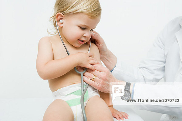 Little boy with stethoscope