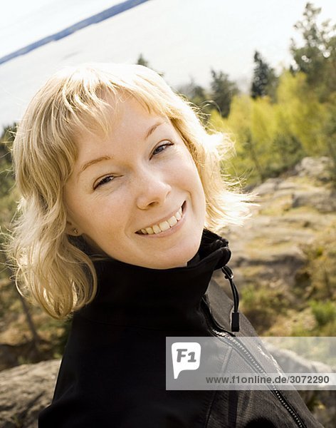Ein lächelnd Frau Nynashamn Schweden