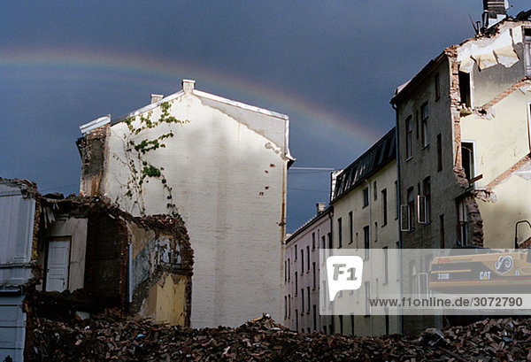 A vacant demolition site Oslo Norway