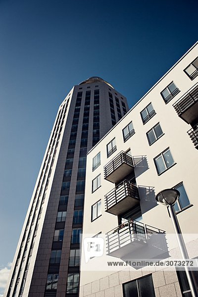 A building against a blue sky Sweden.