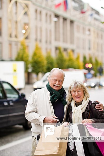 Portrait of a senior couple Stockholm Sweden.