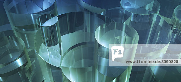 Blaue abstrakte Formen