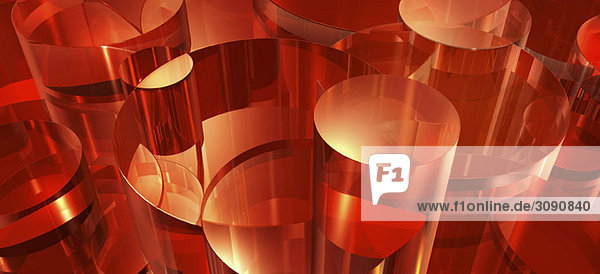 Rote abstrakte Formen