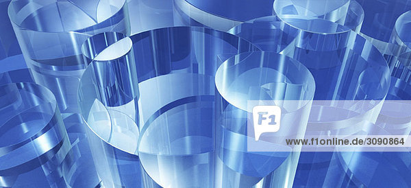 Blaue abstrakte Formen