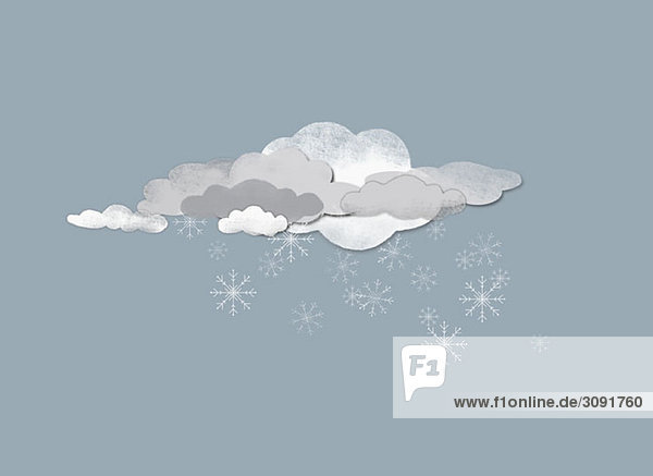 Clouds and snowflakes