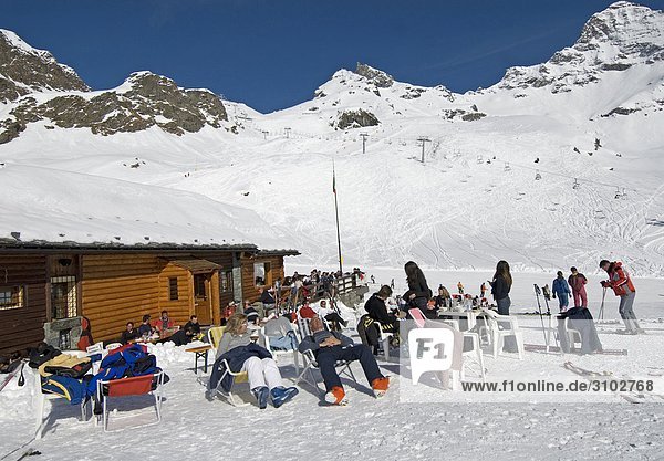 Italy  Aosta Valley  Champoluc  ski slope