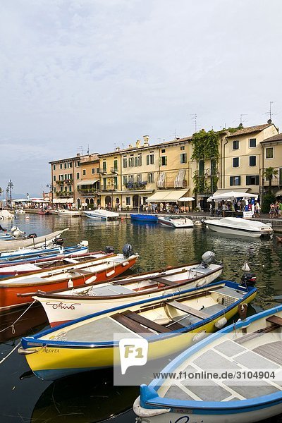 Italy  Veneto  Lazise  the harbour