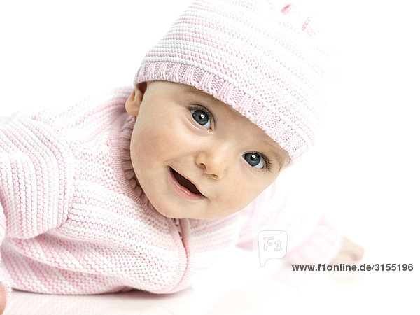 Portrait of smiling baby girl