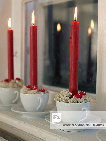 Advent candlestick Skane Sweden.