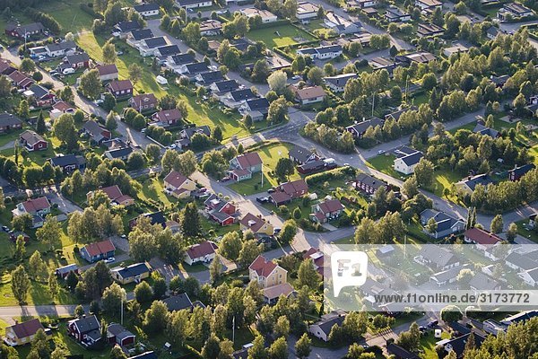 Wohnsiedlung Luftbild Schweden