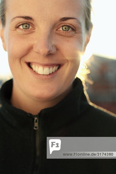 Portrait of a smiling Woman  Norwegen.