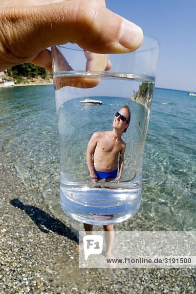 Wasser Mann Glas
