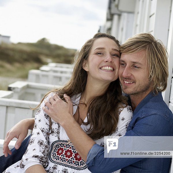 A young couple in love  Skane  Sweden.
