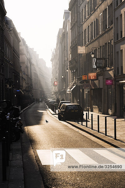 A street against the light Paris France.