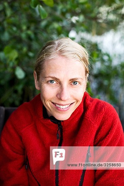 Portrait einer blonden Frau Finnland.