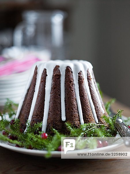 A cake for christmas  close-up.