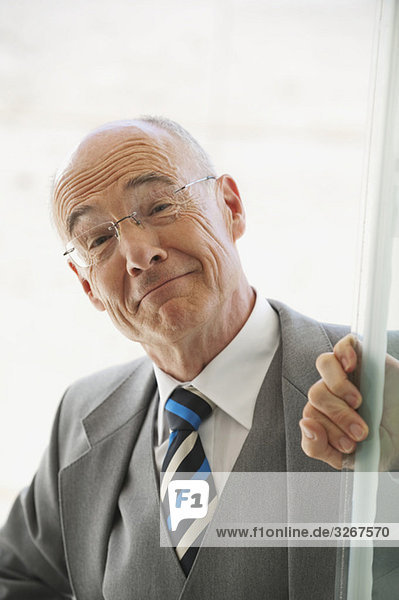 Senior businessman  smiling  portrait