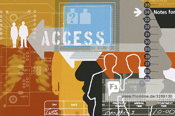 Collage zum Thema Zugang