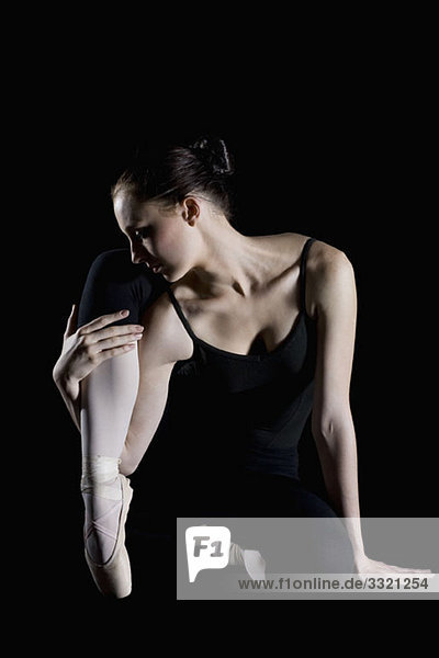 A ballet dancer posing