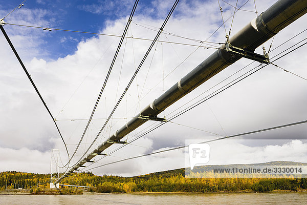 Trans-Alaska Pipeline überqueren Tanana River Delta Junction  Alaska