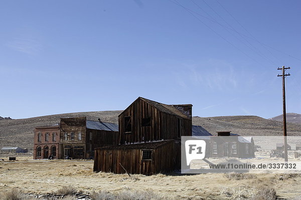 Häuser und Anlagen in der Goldgräberstadt Bodie in Kalifornien