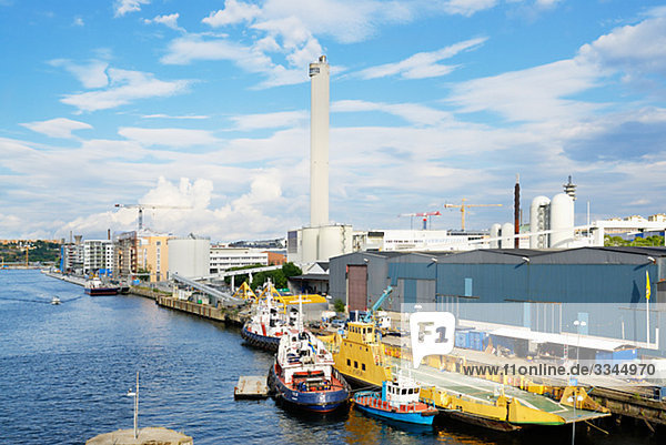 Kanal in Stockholm  Schweden.