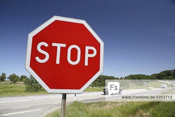 Ein Stop Schild Schweden