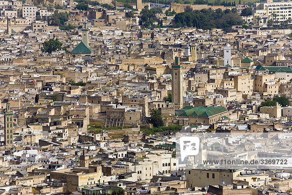 Blick auf die Stadt von Fez  Marokko