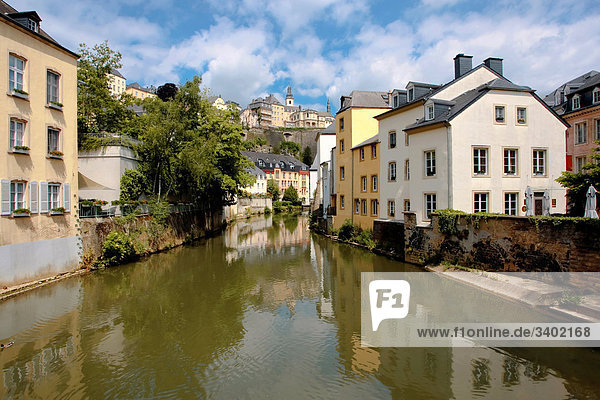 Fluss Alzette  Grund  Luxemburg  Europa