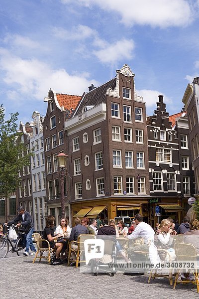 Straßencafe  Amsterdam  Niederlande