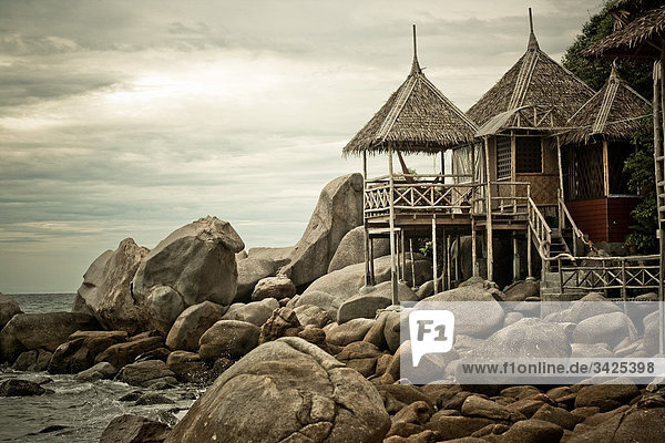 Hütte an der Küste von Ko Tao  Thailand