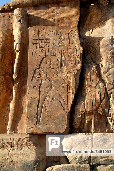 Memnonkoloss  Luxor  Ägypten  Detail