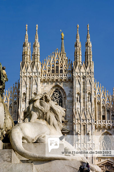 Milan cathedral  Milan  Lombardy  Italy  Europe